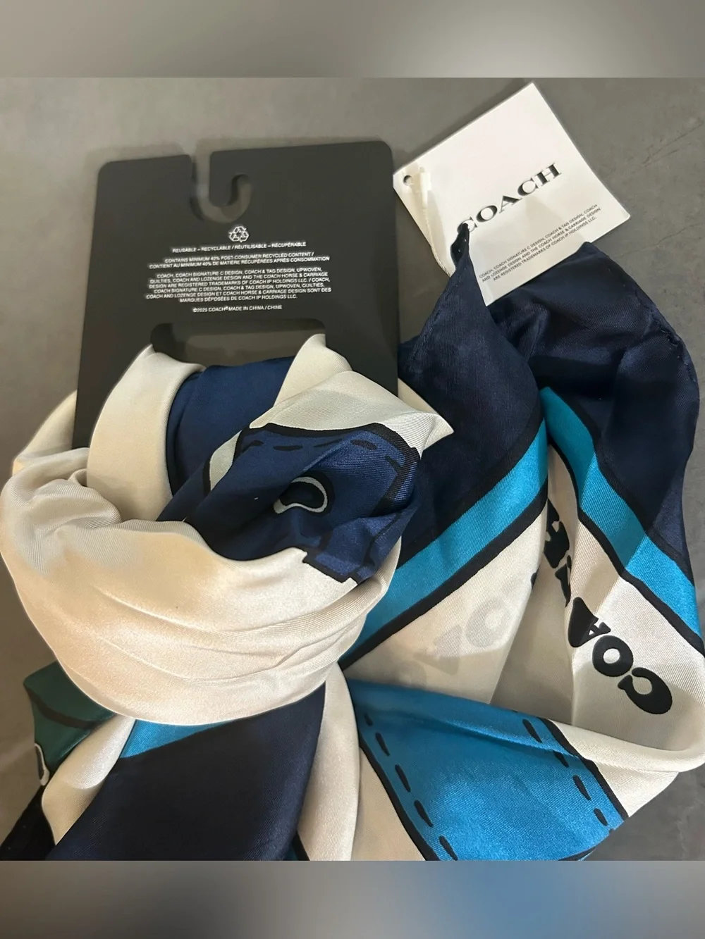 Coach 100% silk